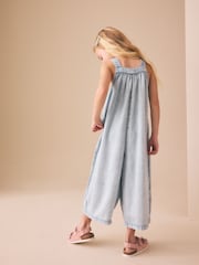 Blue Denim Barrel Leg Jumpsuit (3-16yrs) - Image 3 of 4