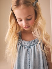 Blue Denim Barrel Leg Jumpsuit (3-16yrs) - Image 4 of 4