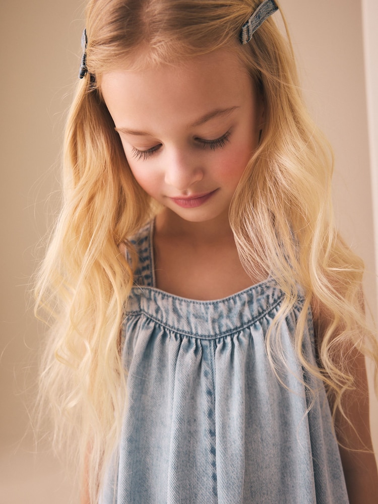 Blue Denim Barrel Leg Jumpsuit (3-16yrs) - Image 4 of 4