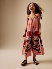 Check Floral Strappy Playsuit (3-16yrs) - Image 1 of 1