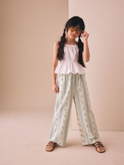 Floral Stripe Pullon Wide Leg Trousers (3-16yrs) - Image 2 of 9