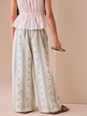 Floral Stripe Pullon Wide Leg Trousers (3-16yrs) - Image 3 of 9
