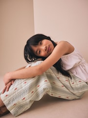 Floral Stripe Pullon Wide Leg Trousers (3-16yrs) - Image 5 of 9