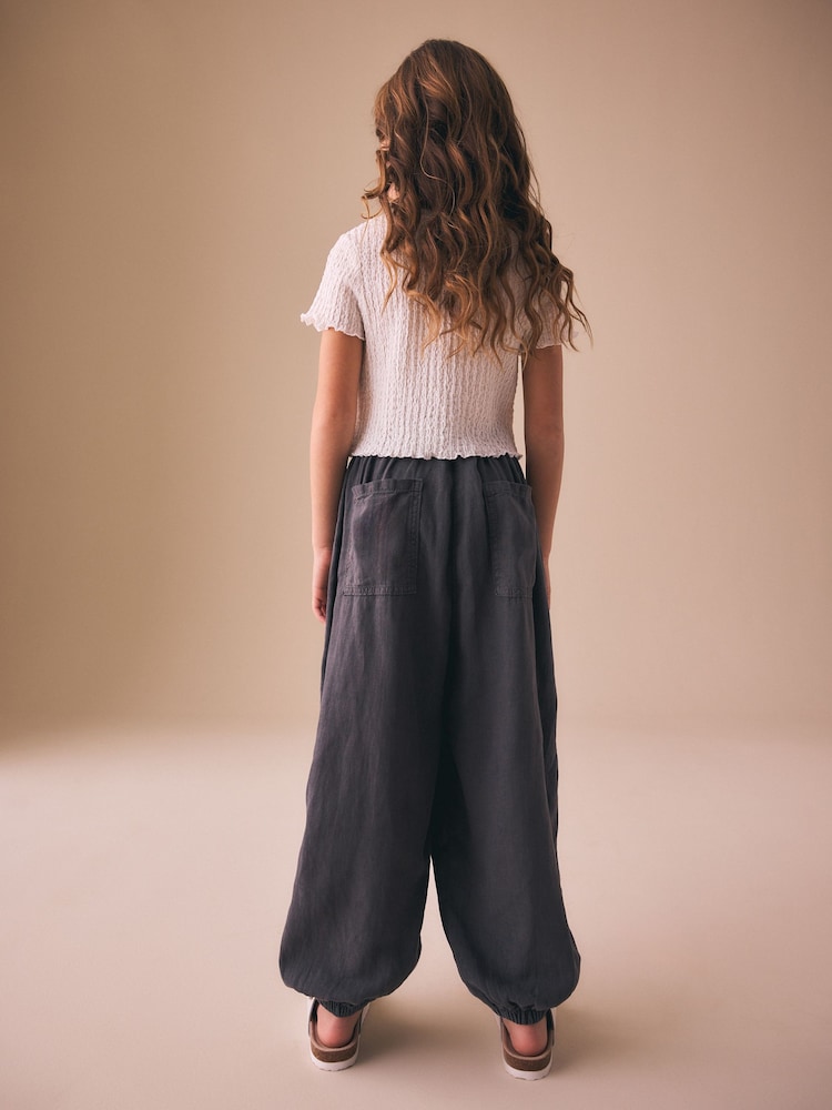 Grey Linen Cuffed Trousers (3-16yrs) - Image 2 of 8