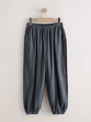 Grey Linen Cuffed Trousers (3-16yrs) - Image 5 of 8