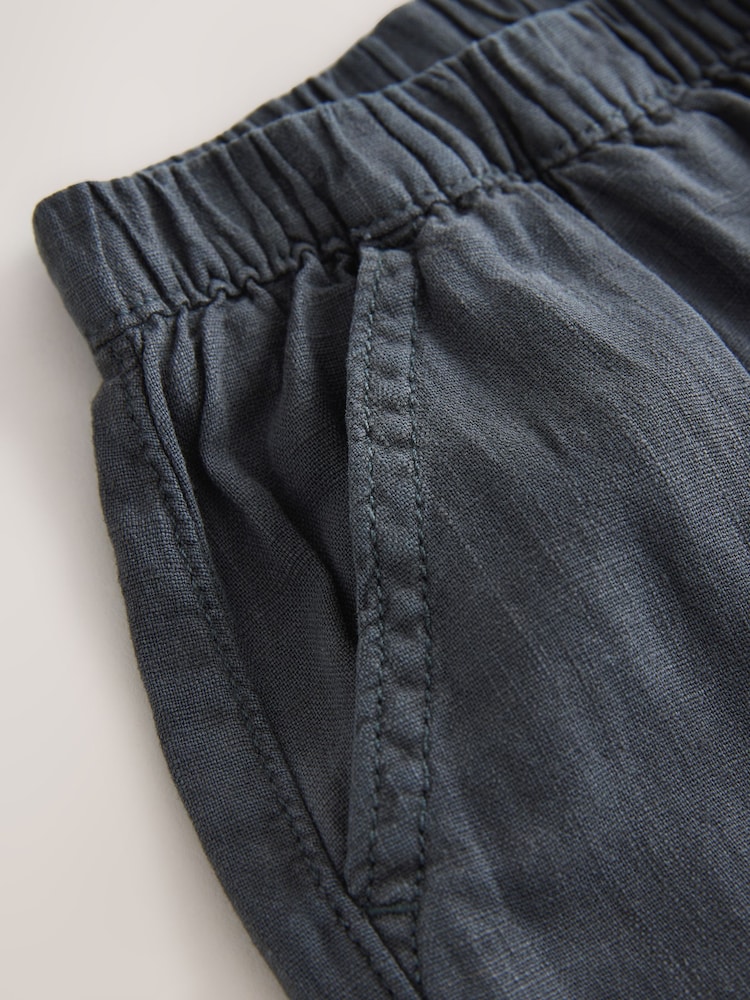 Grey Linen Cuffed Trousers (3-16yrs) - Image 8 of 8