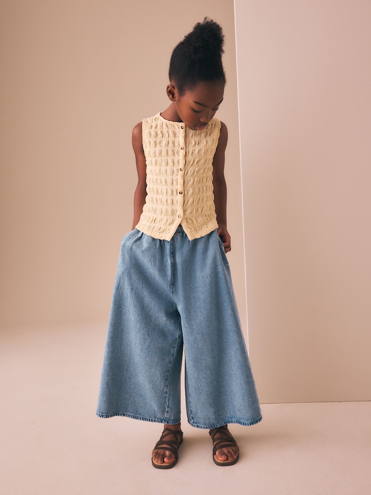 Mid Denim Culotte Trousers (3-16yrs) - Image 2 of 7