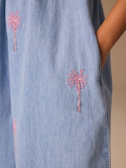 Denim Strappy Playsuit (3-16yrs) - Image 5 of 8