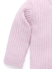 Purebaby Pink Fine Rib Jumper - Image 2 of 5