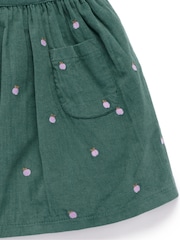 Purebaby Green Embroidered Corduroy Pinnie Dress - Image 5 of 6