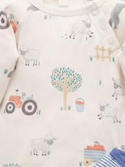 Purebaby Blue Bodysuits 2 Pack - Image 3 of 4