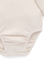 Purebaby Nude Ruffle Pointelle Bodysuit - Image 4 of 6