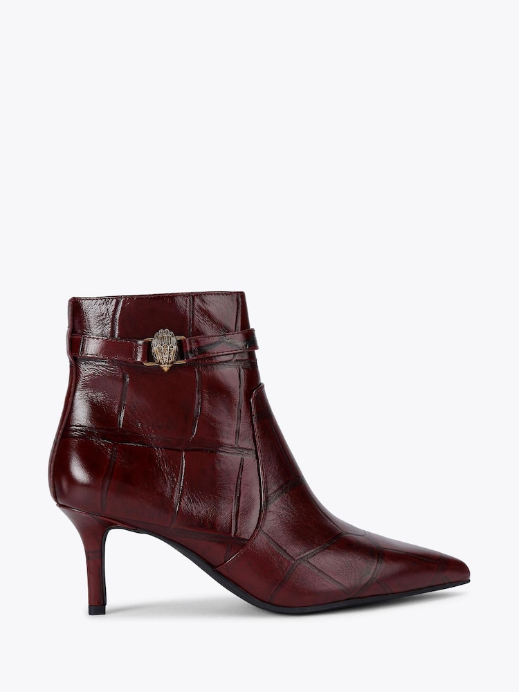 Kurt Geiger London Red Kensington Ankle 65 Boots - Image 2 of 5