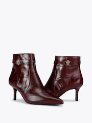 Kurt Geiger London Red Kensington Ankle 65 Boots - Image 3 of 5