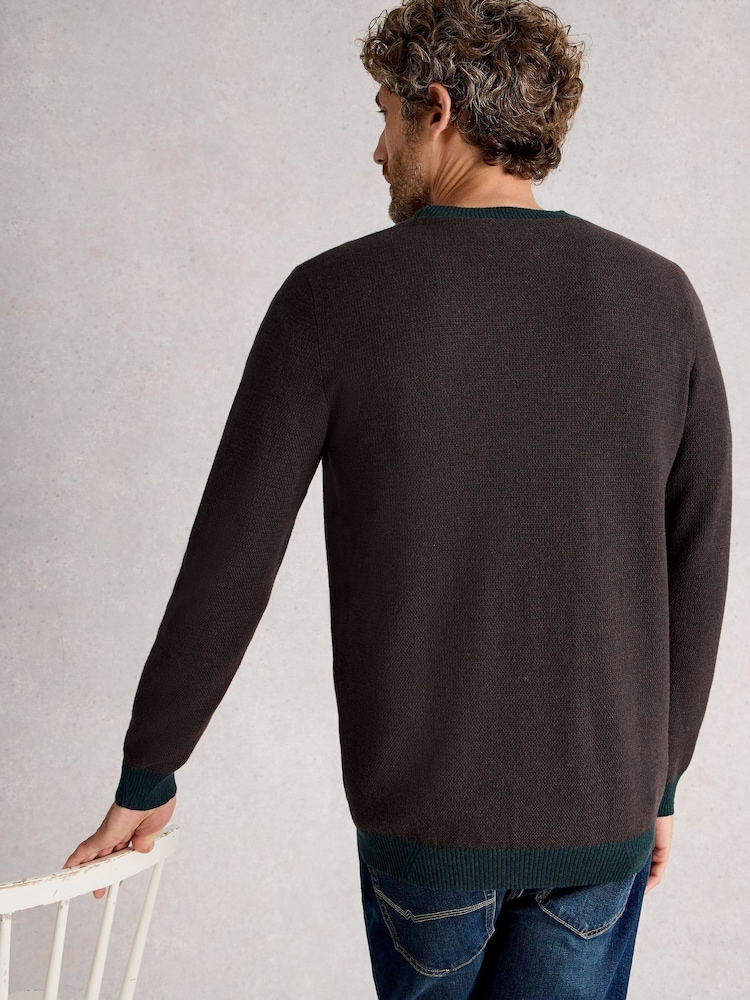 White Stuff Green Newport Merino Jacquard Crew Jumper - Image 2 of 6 White Stuff Green Newport Merino Jacquard Crew Jumper - Image 2 of 6