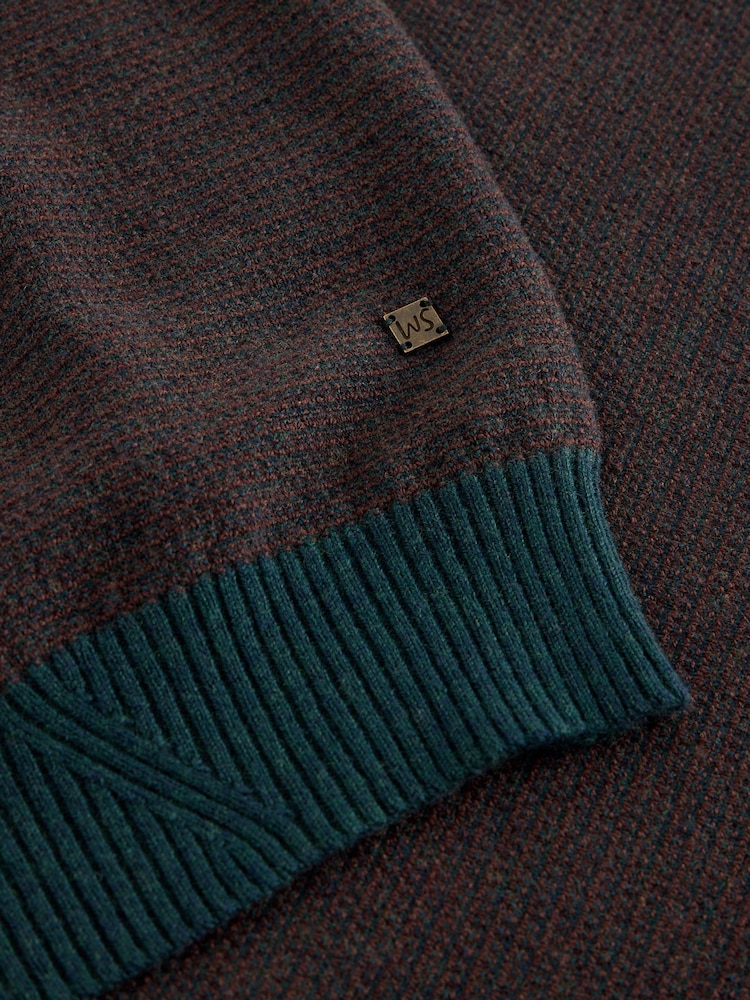 White Stuff Green Newport Merino Jacquard Crew Jumper - Image 6 of 6 White Stuff Green Newport Merino Jacquard Crew Jumper - Image 6 of 6