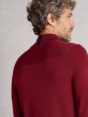 White Stuff Red Newport Merino Funnel Jumper - Image 3 of 6