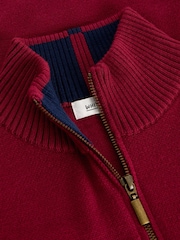 White Stuff Red Newport Merino Funnel Jumper - Image 6 of 6