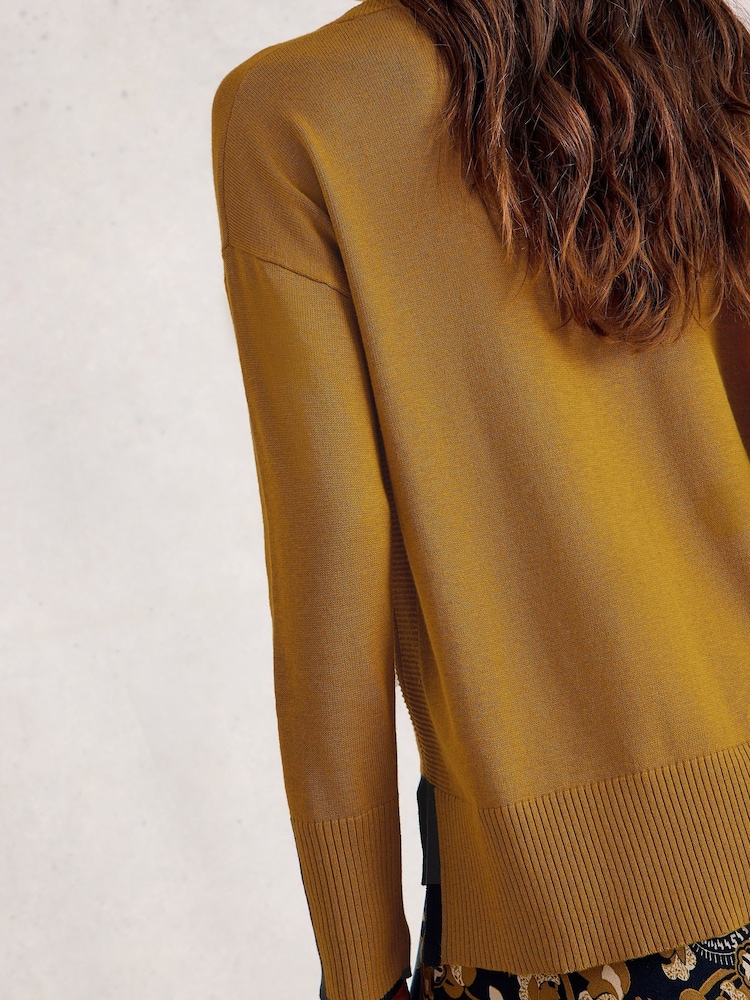 White Stuff Dark Yellow Olive Jumper - Image 2 of 6 White Stuff Dark Yellow Olive Jumper - Image 2 of 6