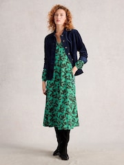White Stuff Green Megan Jersey Dress - Image 1 of 6
