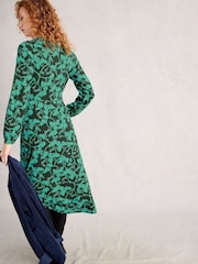 White Stuff Green Megan Jersey Dress - Image 2 of 6