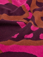 White Stuff Purple Olive Colourblock Jumper - Image 6 of 6