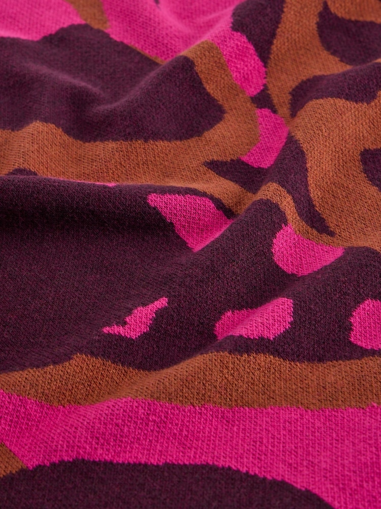 White Stuff Purple Olive Colourblock Jumper - Image 6 of 6