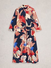White Stuff Red Rua Jersey Shirt Dress - Image 5 of 6