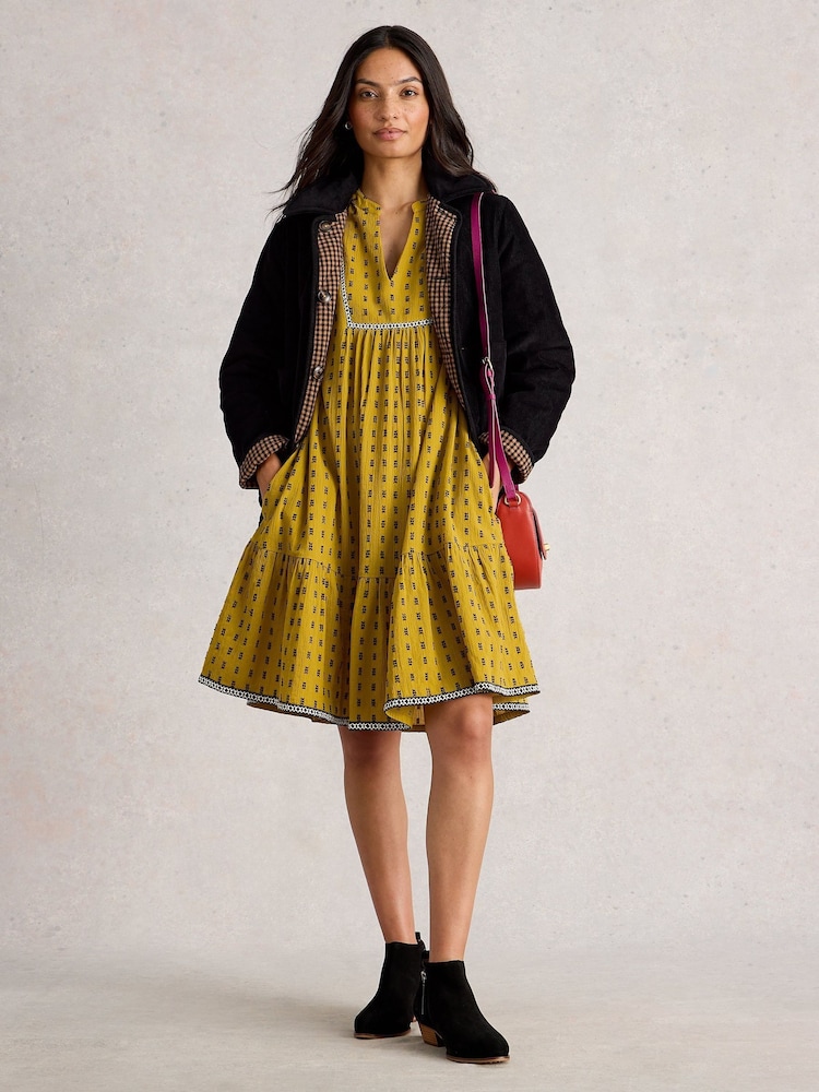 White Stuff Yellow Orla Embroidered Dress - Image 1 of 6 White Stuff Yellow Orla Embroidered Dress - Image 1 of 6