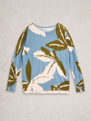 White Stuff Blue Print Jumper - Image 5 of 6