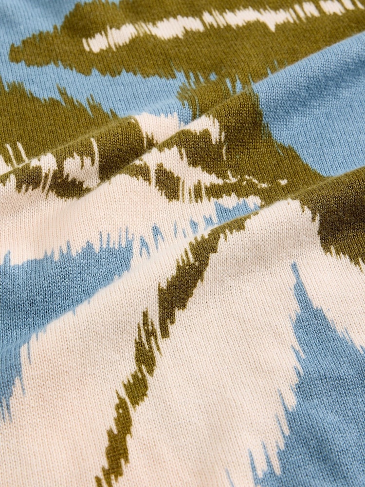 White Stuff Blue Print Jumper - Image 6 of 6