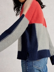 White Stuff Grey Mary Colourblock Jumper - Image 4 of 6