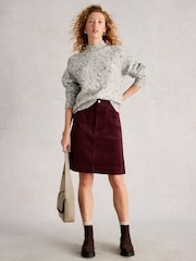 White Stuff Purple Tia Cord Skirt - Image 1 of 6