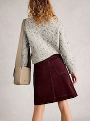 White Stuff Purple Tia Cord Skirt - Image 2 of 6