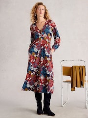White Stuff Red Megan Jersey Dress - Image 1 of 6