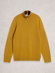 White Stuff Yellow Newport Merino Funnel Jumper - Image 1 of 2
