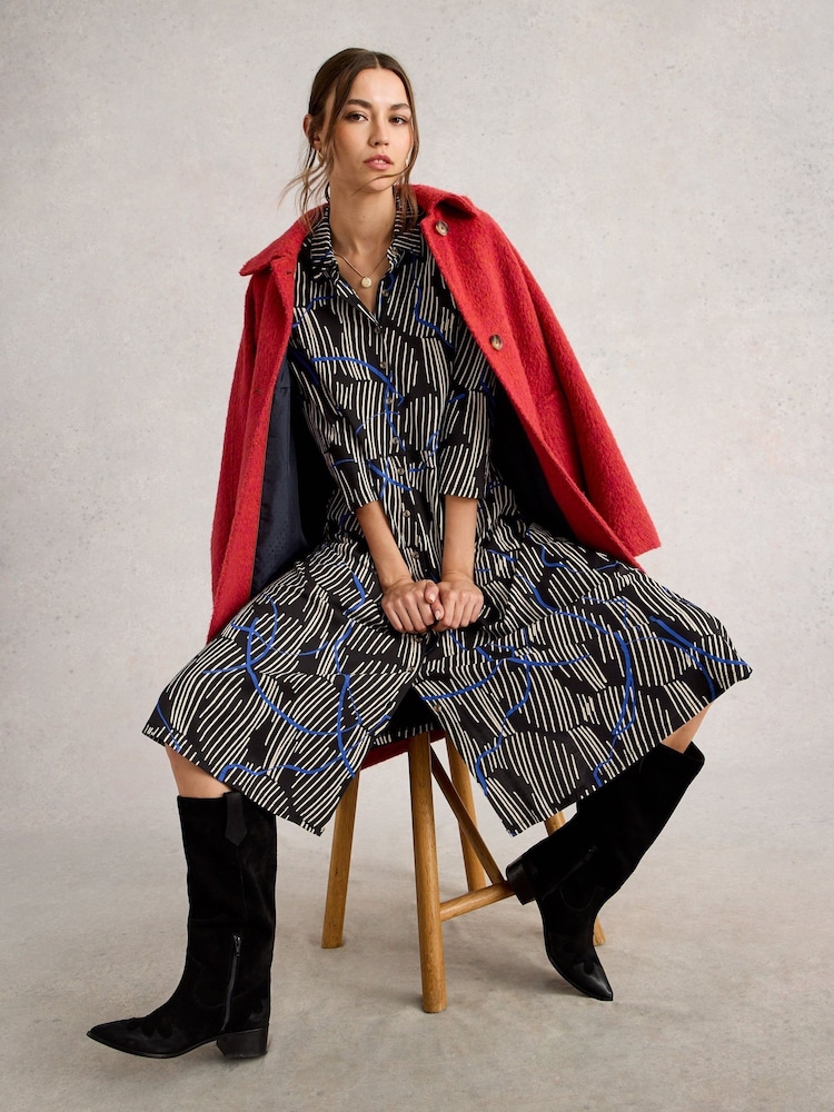 White Stuff Black Rua Jersey Shirt Dress - Image 2 of 6 White Stuff Black Rua Jersey Shirt Dress - Image 2 of 6