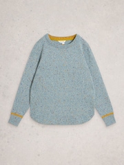 White Stuff Green Talia Nep Jumper - Image 5 of 6
