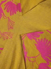 White Stuff Yellow Nelly 3/4 Sleeve T-Shirt - Image 6 of 6