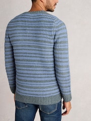 White Stuff Blue Stripe Crew Neck Jumper - Image 2 of 6