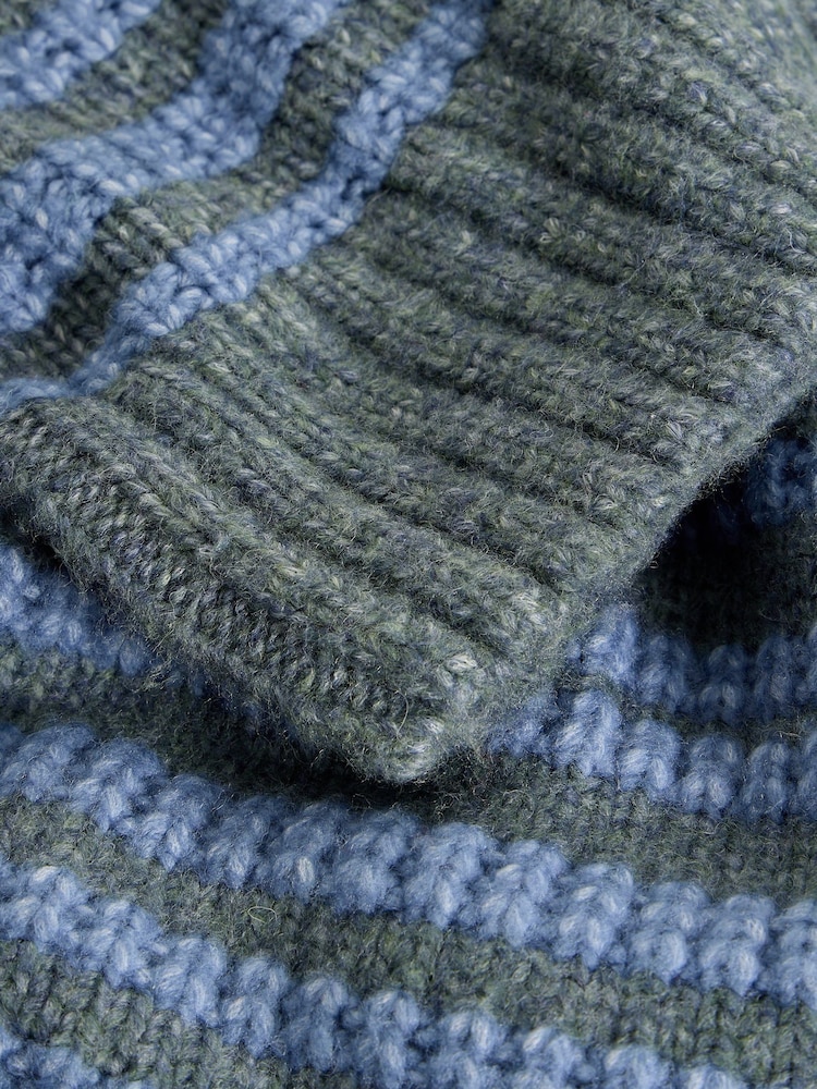 White Stuff Blue Stripe Crew Neck Jumper - Image 6 of 6