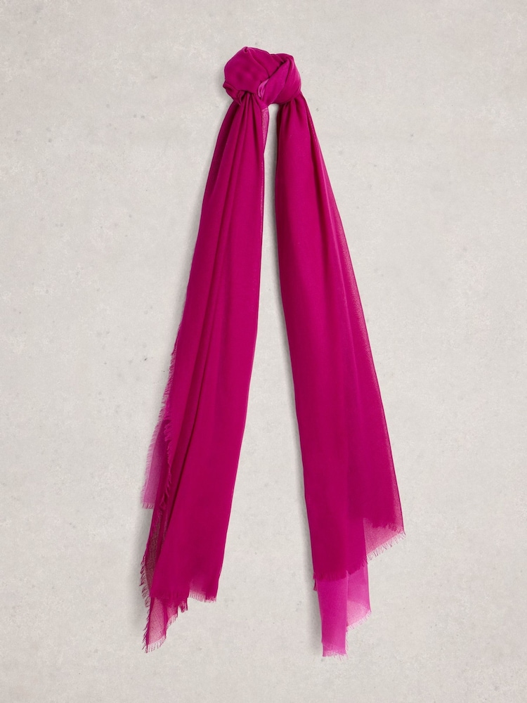 White Stuff Purple Penny Plain Oversized Scarf - Image 1 of 2