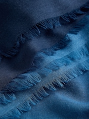 White Stuff Blue Penny Plain Oversized Scarf - Image 2 of 2