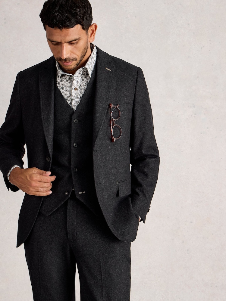 White Stuff Grey Wool Blend Waistcoat - Image 1 of 6