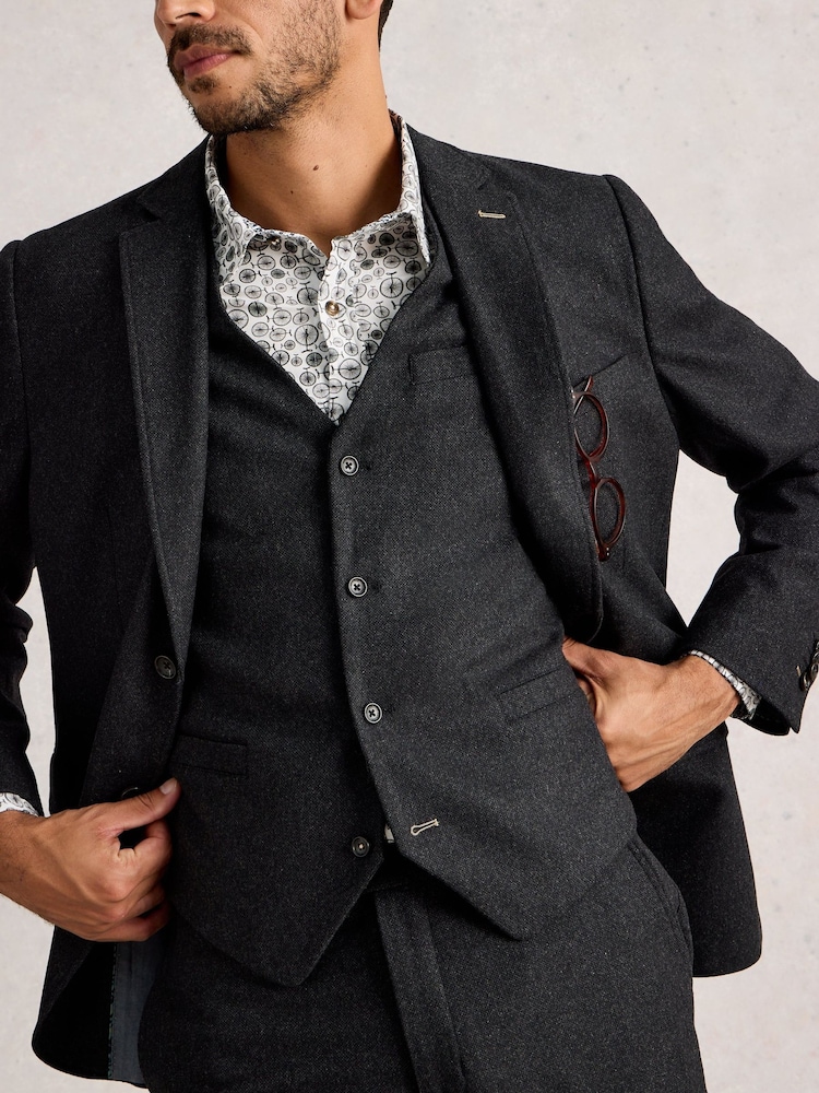 White Stuff Grey Wool Blend Waistcoat - Image 2 of 6