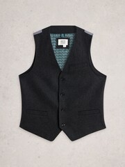 White Stuff Grey Wool Blend Waistcoat - Image 5 of 6