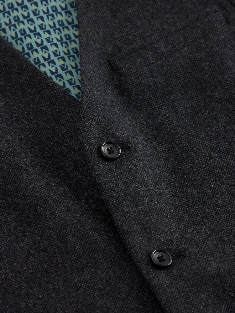 White Stuff Grey Wool Blend Waistcoat - Image 6 of 6