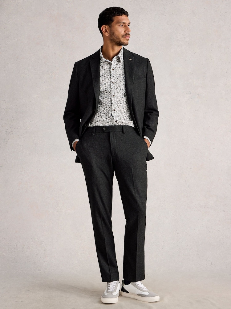 White Stuff Grey Wool Blend Trousers - Image 1 of 6