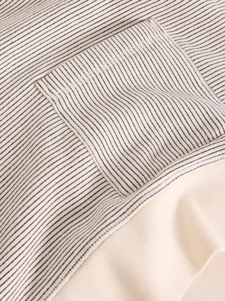 White Stuff White Stripe Crew Neck Sweat Top - Image 2 of 2
