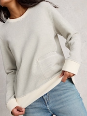 White Stuff Stripe Crew Neck Sweatshirt - Imagen 4 de 6